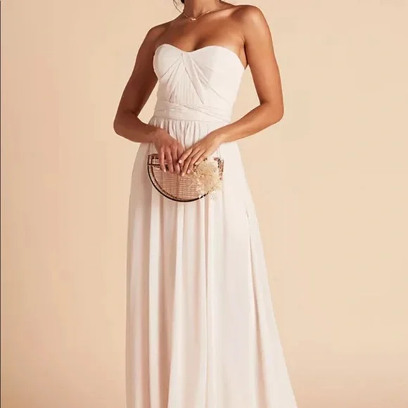 Champagne Bridesmaid Dress Chiffon Size XS | Birdy Grey Grace Convertible